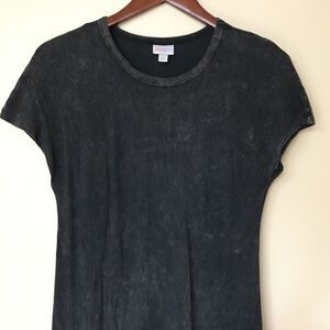LuLaRoe Maria maxi dress in black acid wash XXS